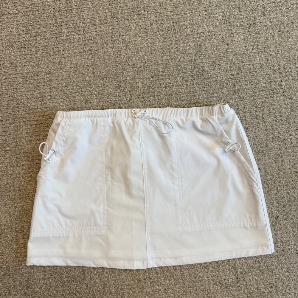 Princess Polly white mini skirt